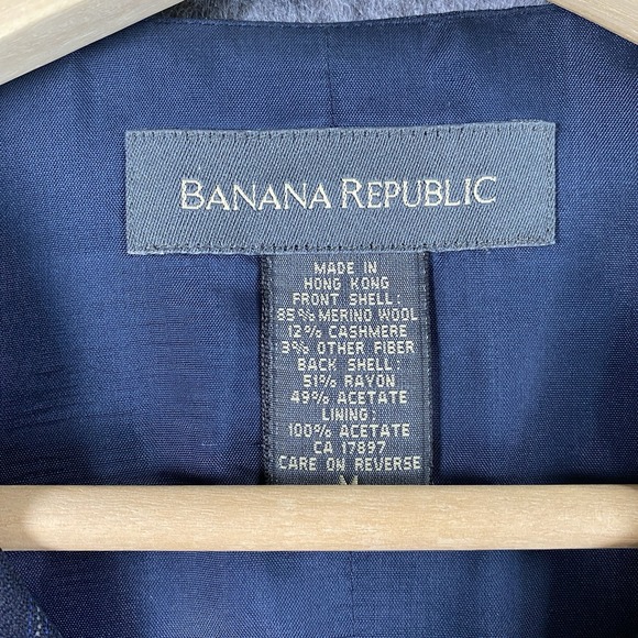 Banana Republic Waistcoat Medium Cashmere‎ Merino Wool Blend Striped Vintage Y2K - Picture 4 of 10